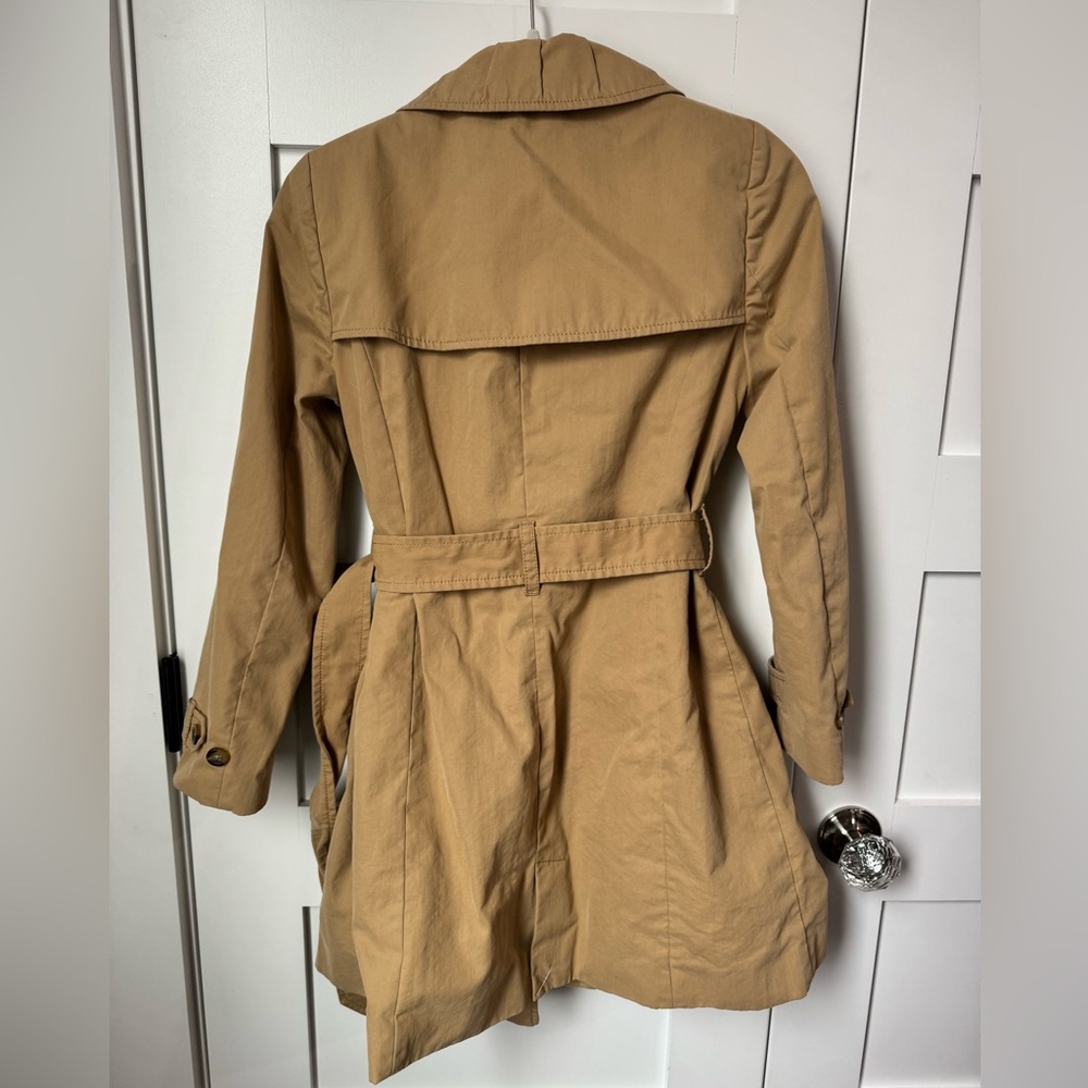 J. Crew Tan Trench Coat size 4 Petite - Picture 10 of 13